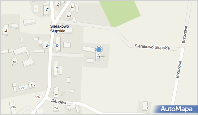 Sierakowo Słupskie, Sierakowo Słupskie, 29, mapa Sierakowo Słupskie