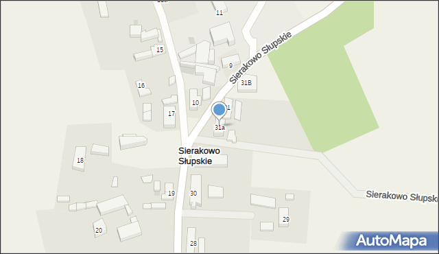 Sierakowo Słupskie, Sierakowo Słupskie, 31a, mapa Sierakowo Słupskie