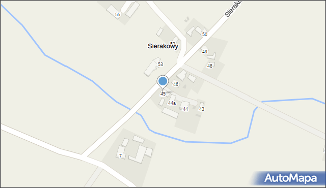 Sierakowy, Sierakowy, 45, mapa Sierakowy