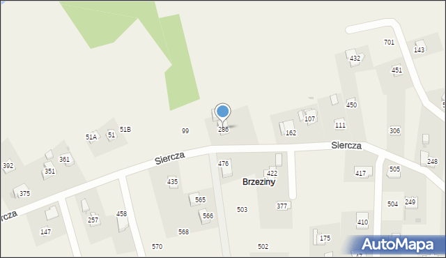 Siercza, Siercza, 286, mapa Siercza