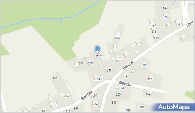 Siercza, Siercza, 401, mapa Siercza