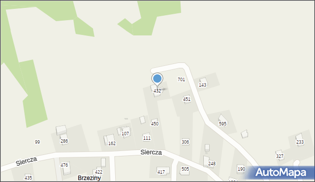Siercza, Siercza, 432, mapa Siercza
