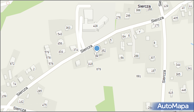 Siercza, Siercza, 94, mapa Siercza