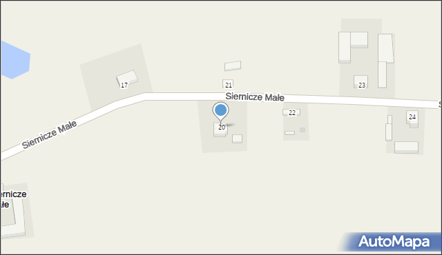 Siernicze Małe, Siernicze Małe, 20, mapa Siernicze Małe