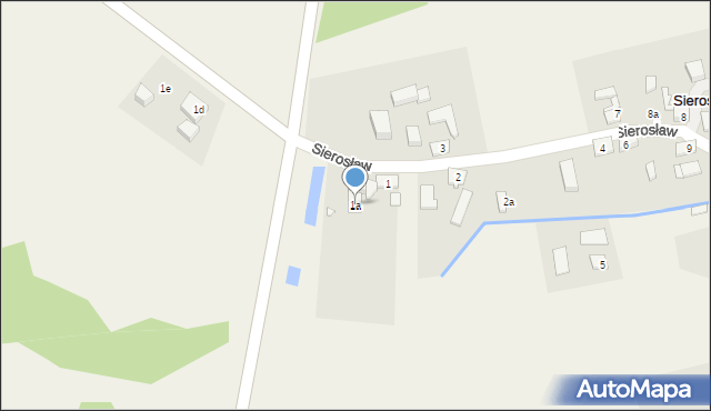 Sierosław, Sierosław, 1a, mapa Sierosław