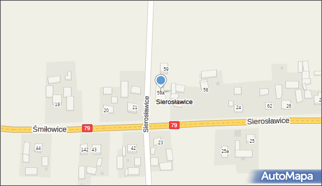 Sierosławice, Sierosławice, 59a, mapa Sierosławice