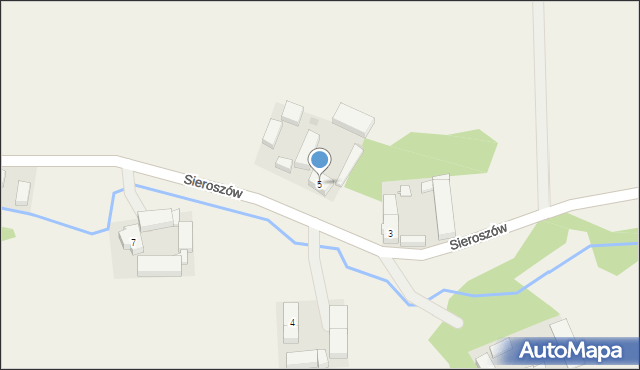 Sieroszów, Sieroszów, 5, mapa Sieroszów