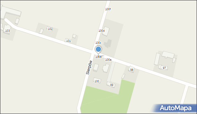 Sierpów, Sierpów, 100b, mapa Sierpów