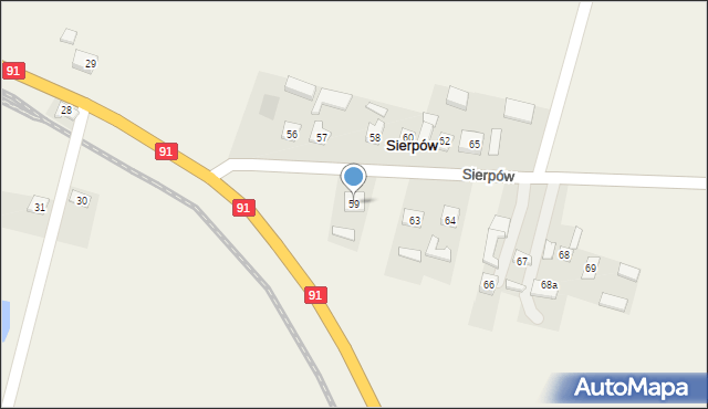 Sierpów, Sierpów, 59, mapa Sierpów