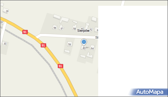 Sierpów, Sierpów, 63, mapa Sierpów