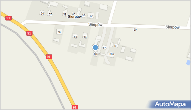 Sierpów, Sierpów, 66a, mapa Sierpów