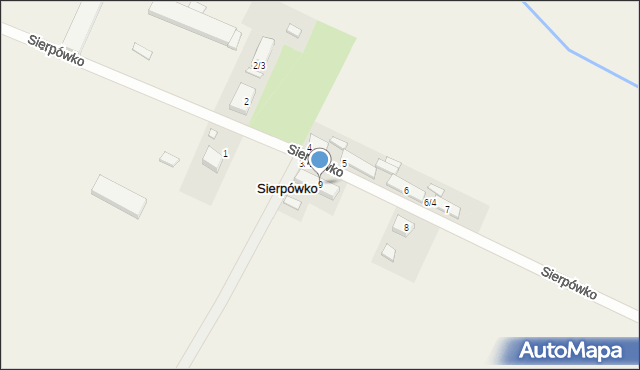 Sierpówko, Sierpówko, 9, mapa Sierpówko