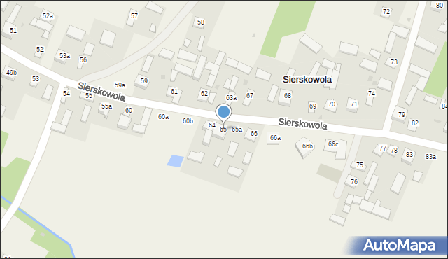 Sierskowola, Sierskowola, 65, mapa Sierskowola