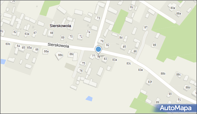 Sierskowola, Sierskowola, 78, mapa Sierskowola