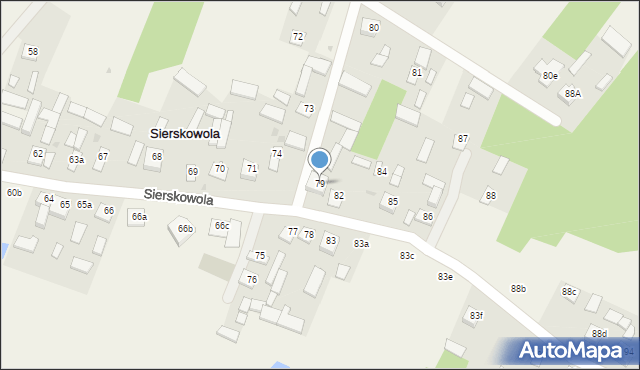 Sierskowola, Sierskowola, 79, mapa Sierskowola