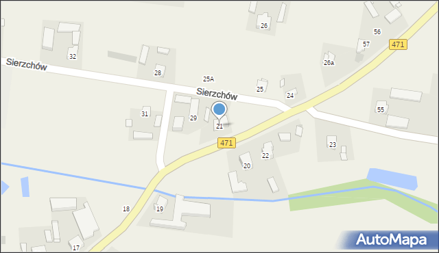 Sierzchów, Sierzchów, 21, mapa Sierzchów