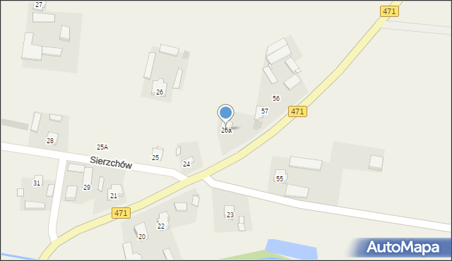 Sierzchów, Sierzchów, 26a, mapa Sierzchów