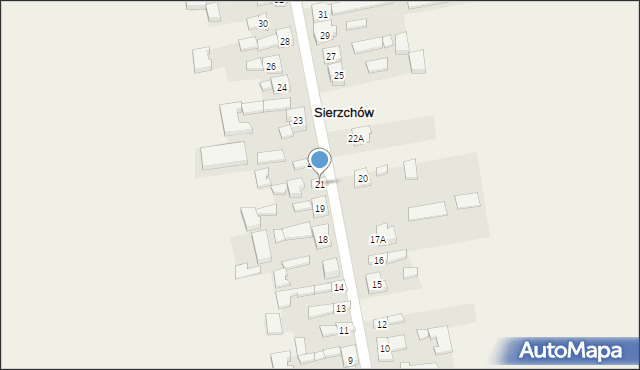 Sierzchów, Sierzchów, 21, mapa Sierzchów