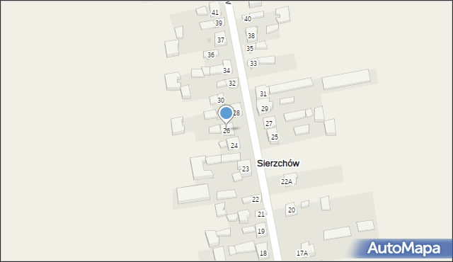 Sierzchów, Sierzchów, 26, mapa Sierzchów