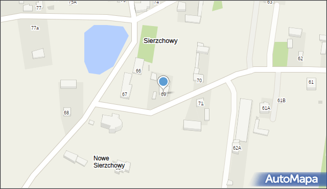 Sierzchowy, Sierzchowy, 69, mapa Sierzchowy