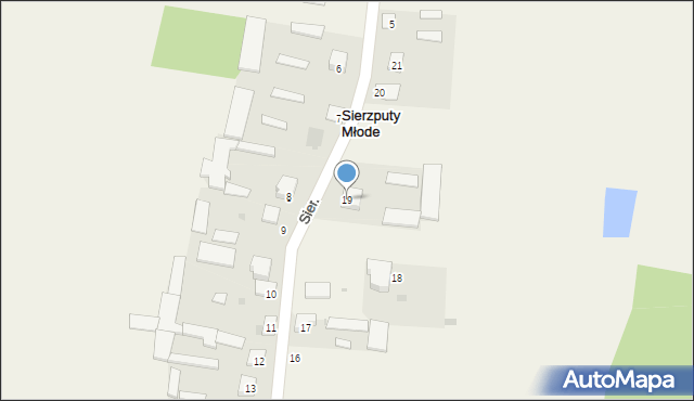 Sierzputy Młode, Sierzputy Młode, 19, mapa Sierzputy Młode