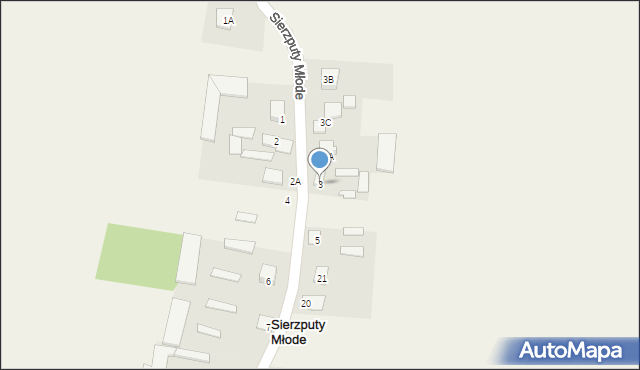Sierzputy Młode, Sierzputy Młode, 3, mapa Sierzputy Młode