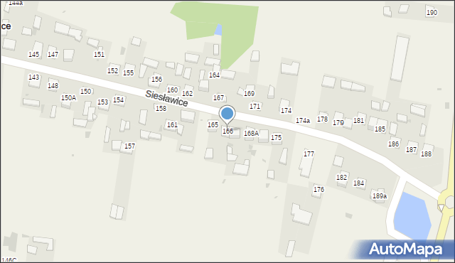 Siesławice, Siesławice, 166, mapa Siesławice