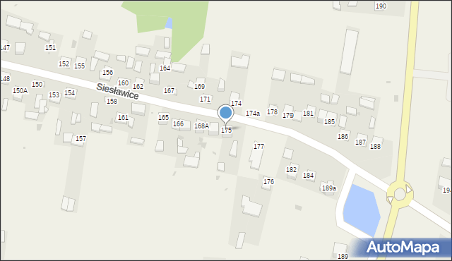 Siesławice, Siesławice, 175, mapa Siesławice