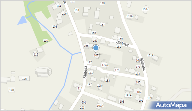Sietesz, Sietesz, 167, mapa Sietesz