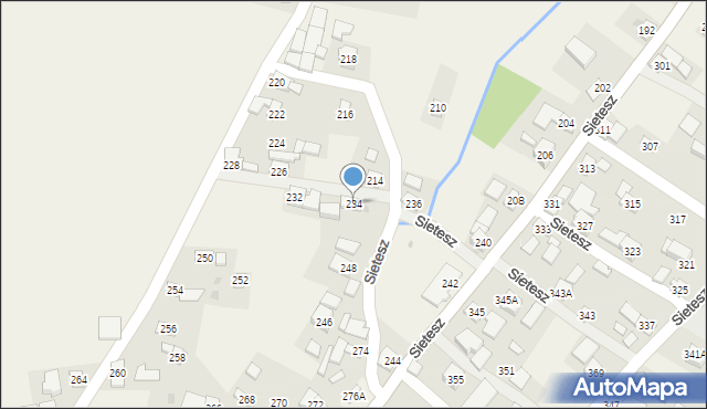 Sietesz, Sietesz, 234, mapa Sietesz