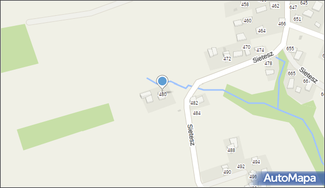 Sietesz, Sietesz, 480, mapa Sietesz