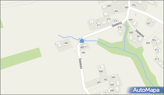 Sietesz, Sietesz, 482, mapa Sietesz