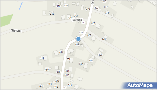 Sietesz, Sietesz, 635, mapa Sietesz