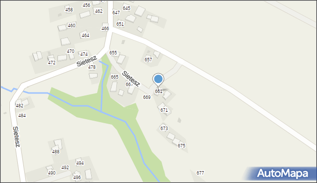 Sietesz, Sietesz, 661, mapa Sietesz