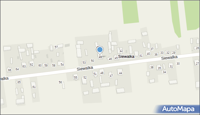 Siewalka, Siewalka, 49, mapa Siewalka