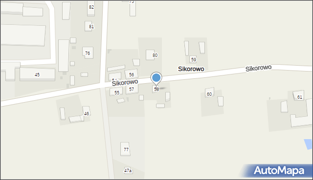 Sikorowo, Sikorowo, 58, mapa Sikorowo