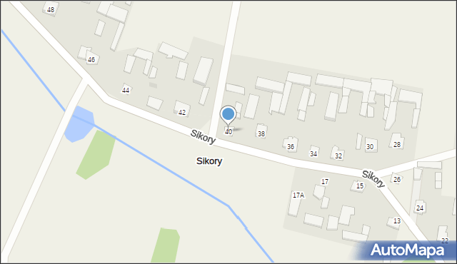 Sikory, Sikory, 40, mapa Sikory