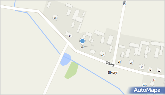 Sikory, Sikory, 44, mapa Sikory