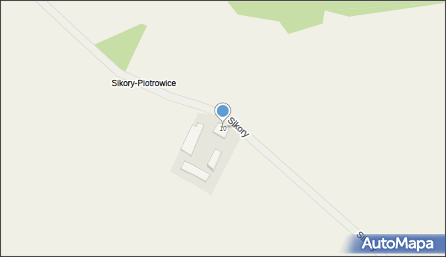 Sikory, Sikory, 10, mapa Sikory