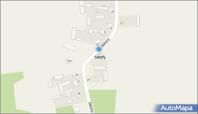 Sikory, Sikory, 34, mapa Sikory