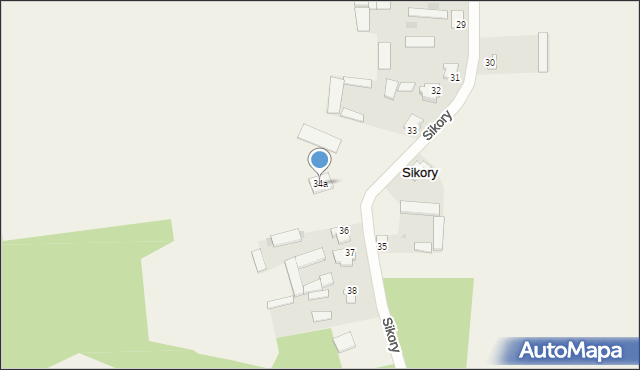 Sikory, Sikory, 34a, mapa Sikory