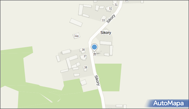 Sikory, Sikory, 35, mapa Sikory