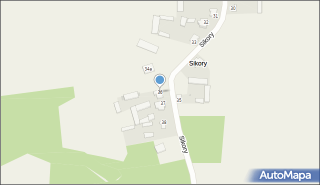 Sikory, Sikory, 36, mapa Sikory