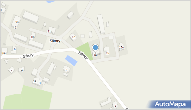 Sikory, Sikory, 14, mapa Sikory