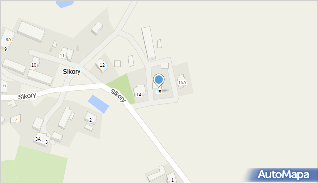 Sikory, Sikory, 15, mapa Sikory