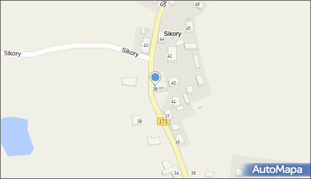 Sikory, Sikory, 39, mapa Sikory