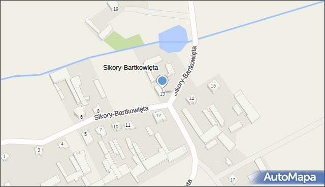 Sikory-Bartkowięta, Sikory-Bartkowięta, 13, mapa Sikory-Bartkowięta