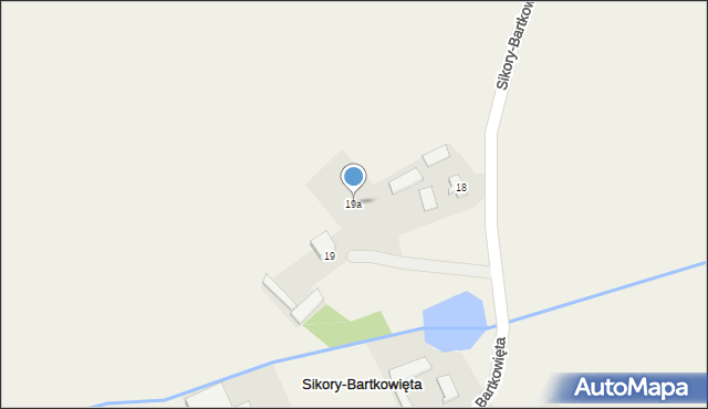 Sikory-Bartkowięta, Sikory-Bartkowięta, 19a, mapa Sikory-Bartkowięta