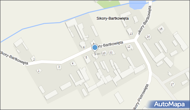 Sikory-Bartkowięta, Sikory-Bartkowięta, 7, mapa Sikory-Bartkowięta