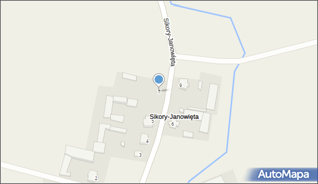 Sikory-Janowięta, Sikory-Janowięta, 7, mapa Sikory-Janowięta